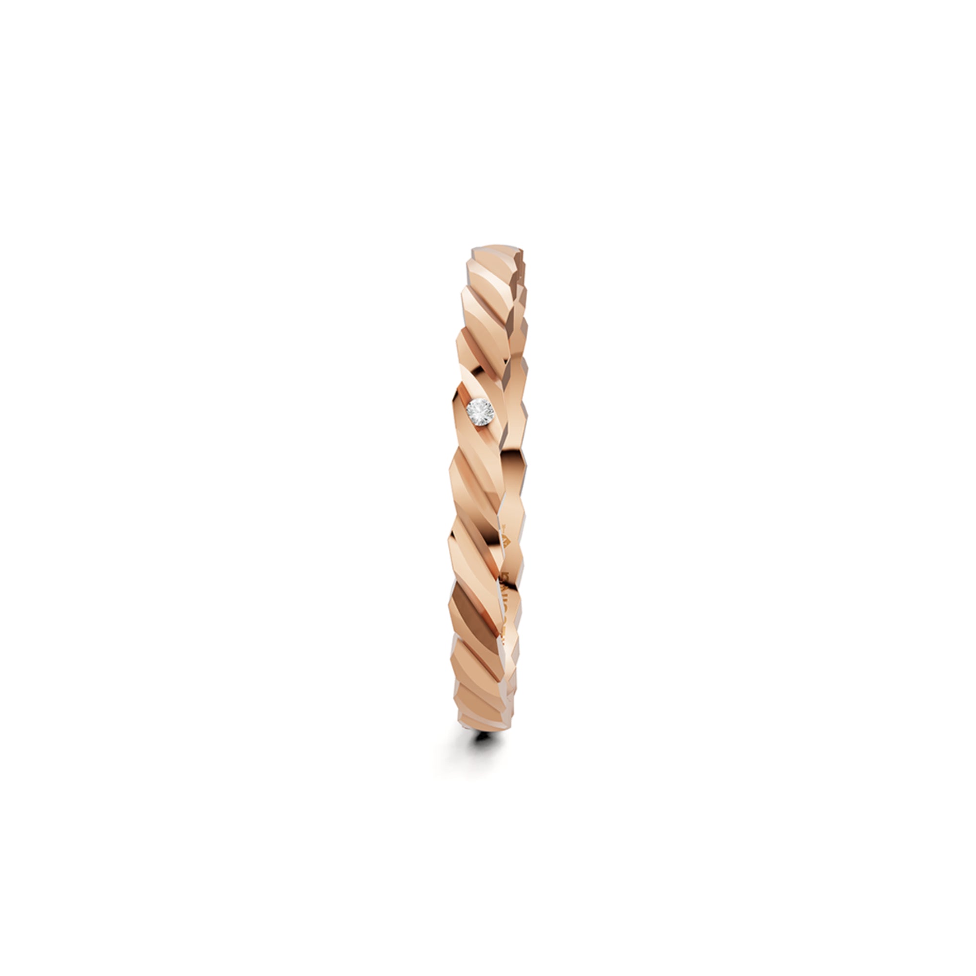 Niessing Woven Love Ring - N401510-2mm-0.005ct (005ct-gloss-cr) mit Diamant