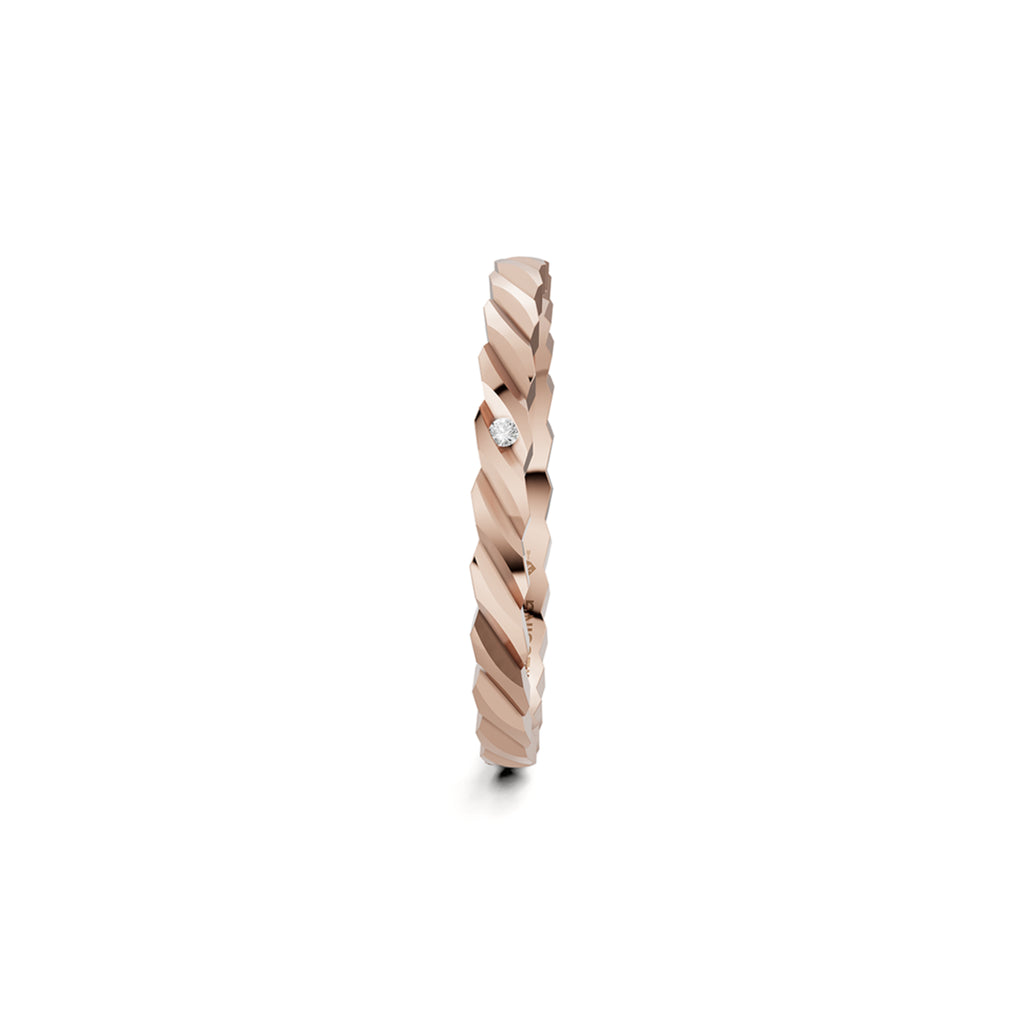 Niessing Woven Love Ring - N401510-2mm-0.005ct (005ct-gloss-rw) mit Diamant