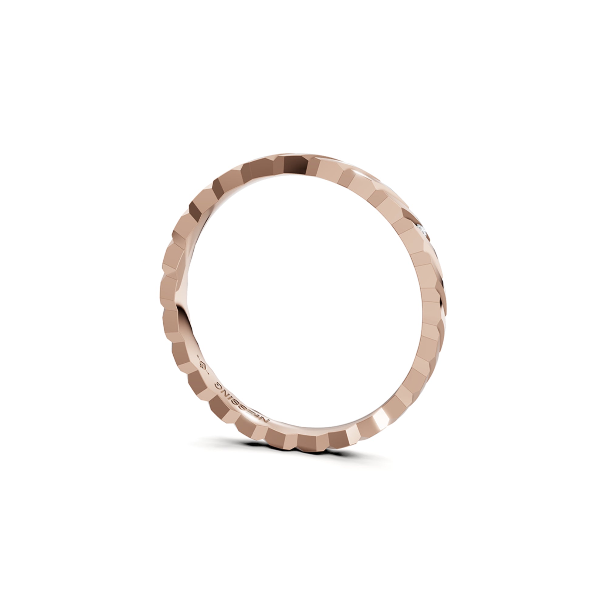 Niessing Woven Love Ring - N401510-2mm-0.005ct (005ct-gloss-rw) mit Diamant
