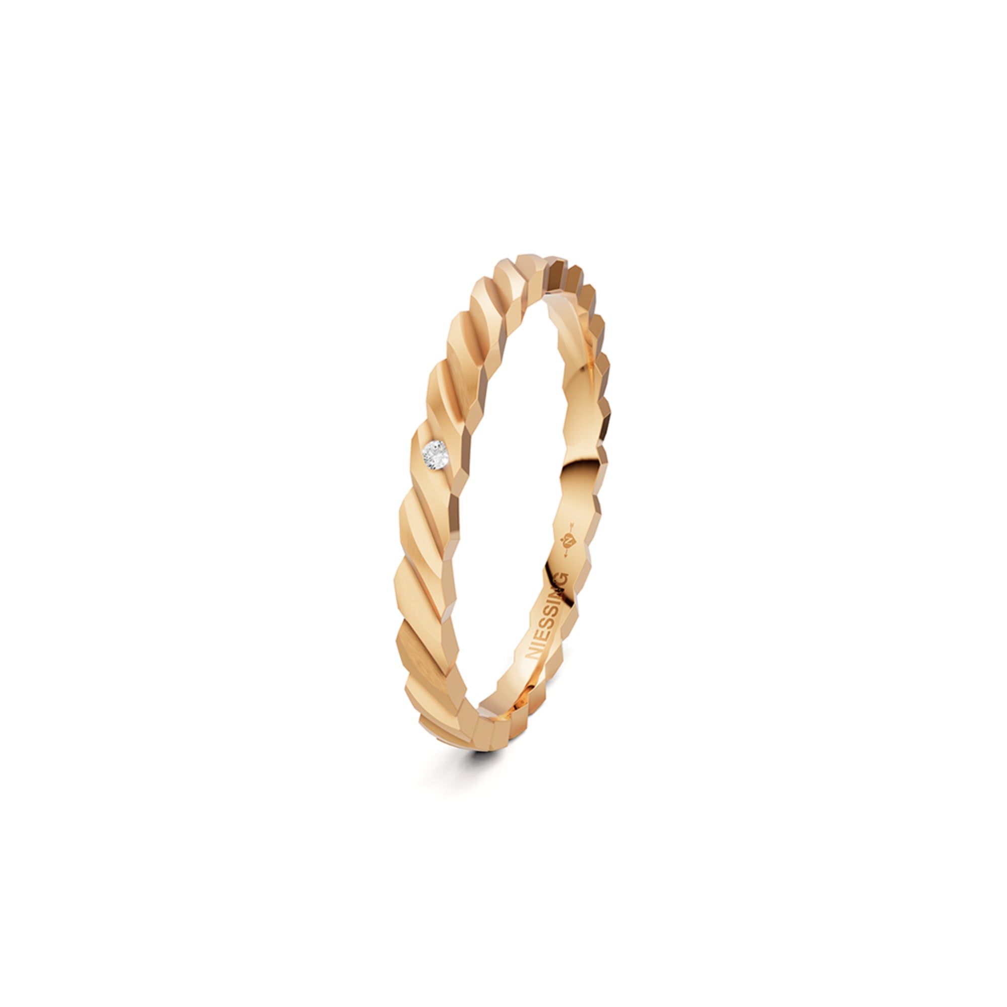 Niessing Woven Love Ring - N401510-2mm-0.005ct (005ct-satin-fr) mit Diamant