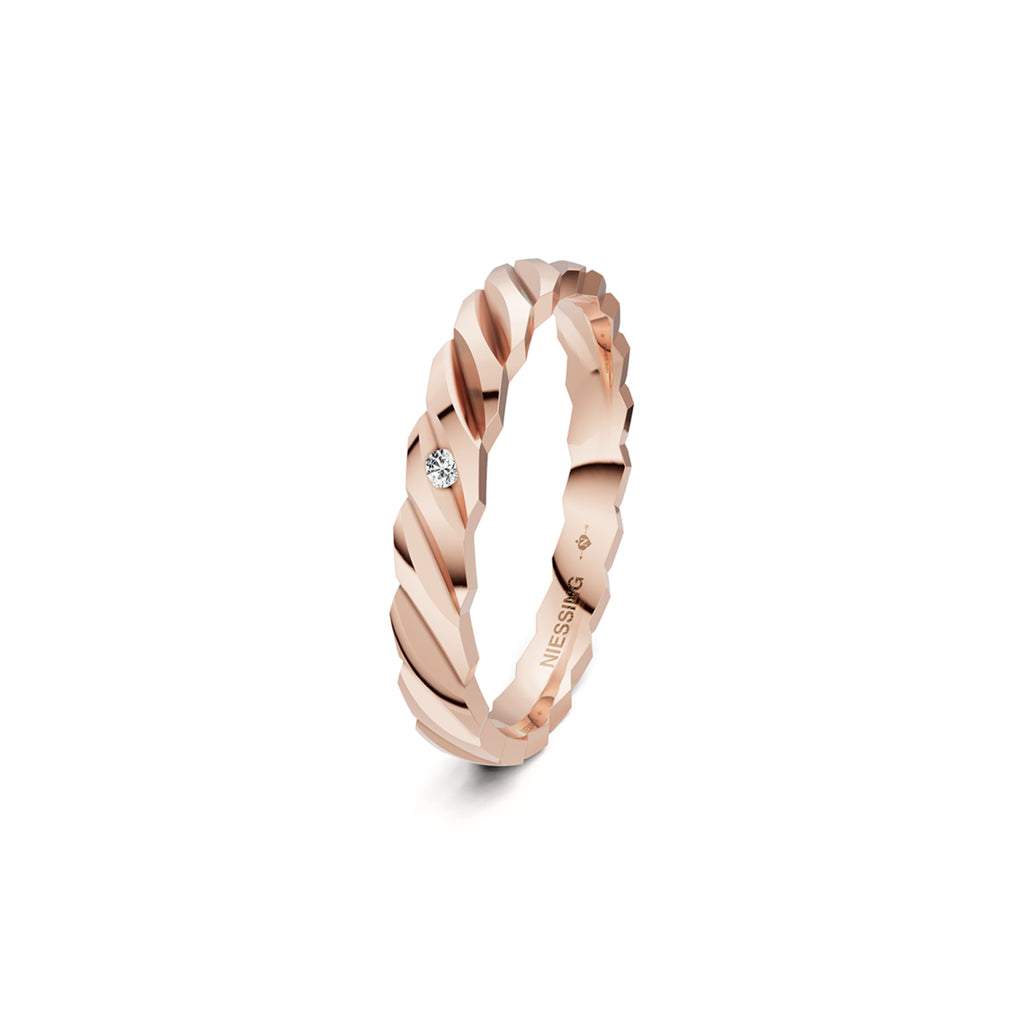 Niessing Woven Love Ring - N401510-3mm-0.01ct (01ct-gloss-sug) mit Diamant