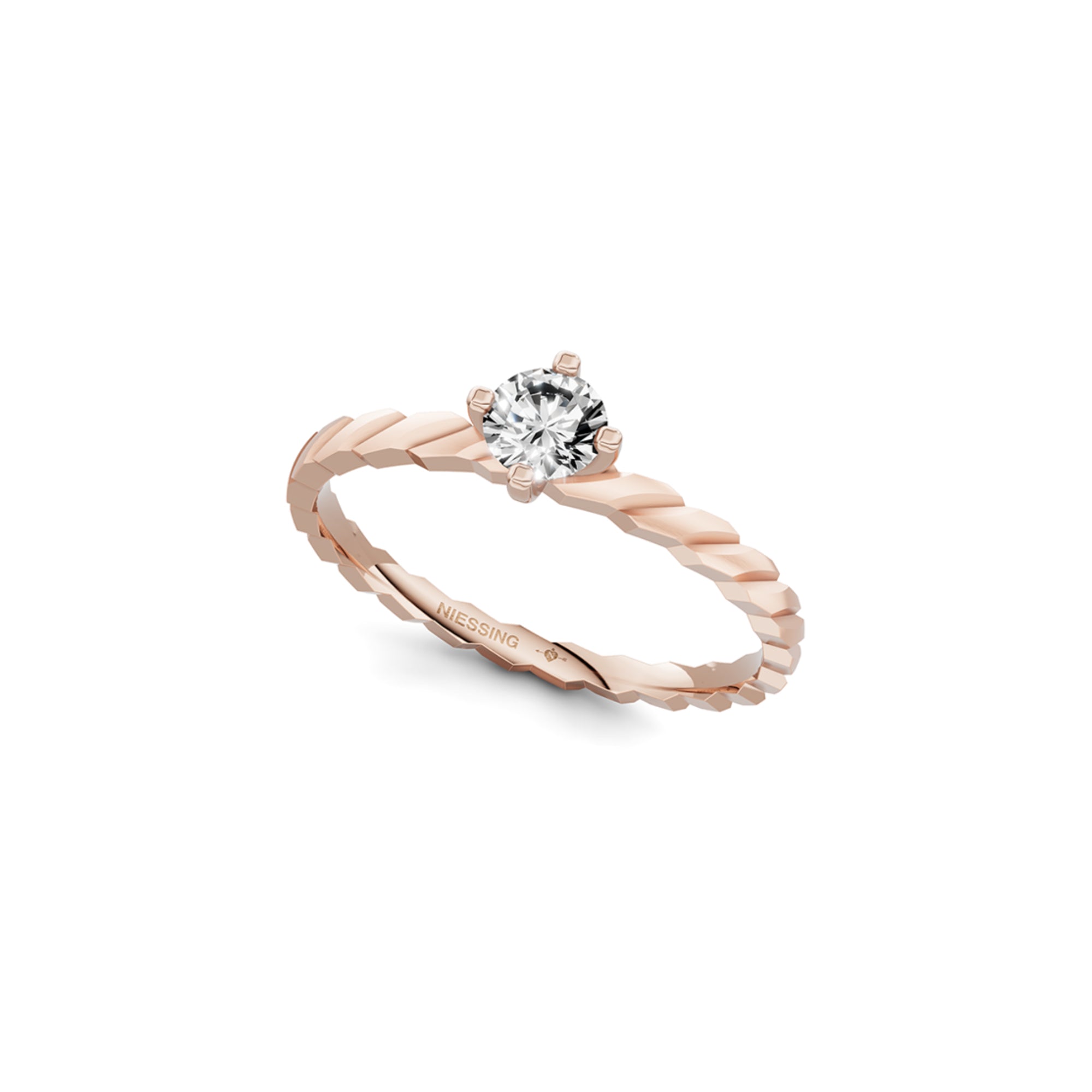 Niessing Woven Love Ring - N401910-0.18ct (18ct-satin-sug) mit Diamant