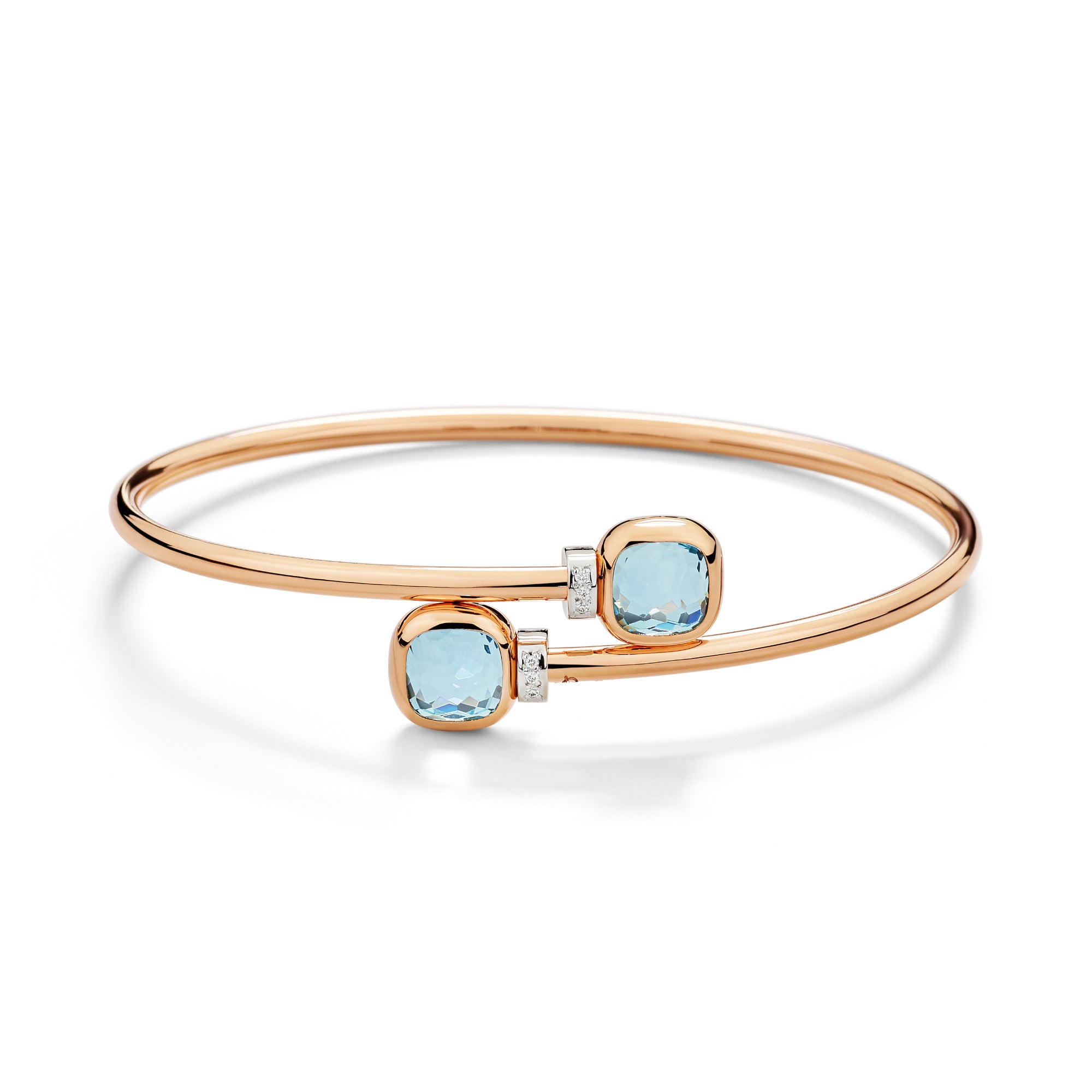 Nudo Mini Armreif, Bicolor-Gold • Diamant • Topas von Pomellato (PBC5020O6WHRDB0YY)