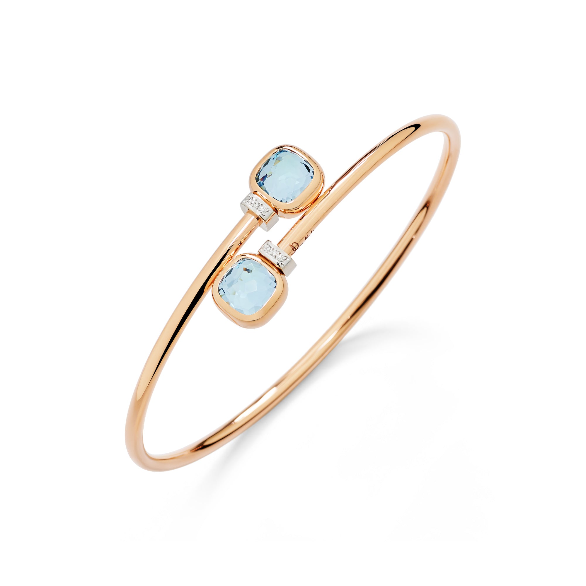 Nudo Mini Armreif, Bicolor-Gold • Diamant • Topas von Pomellato (PBC5020O6WHRDB0YY)