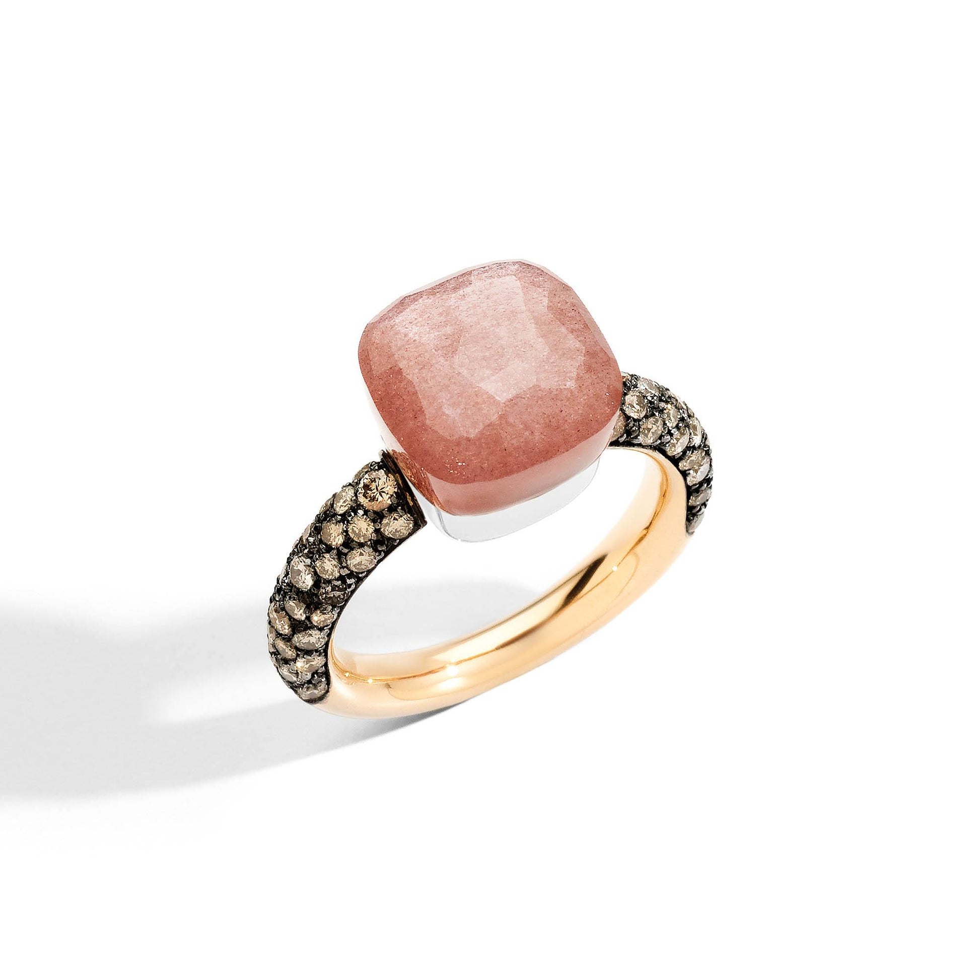 Nudo Ring Chocolate Klassisch, Weißgold • Diamant • Mondstein von Pomellato (PAC0040O6BKRBRADO)