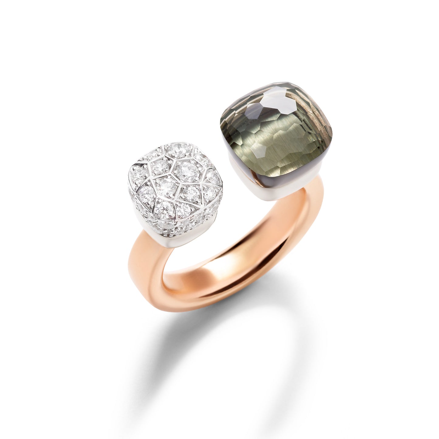 Nudo Ring, Bicolor-Gold • Diamant • Prasiolith von Pomellato (PAC4020O6WHRDB0PA)
