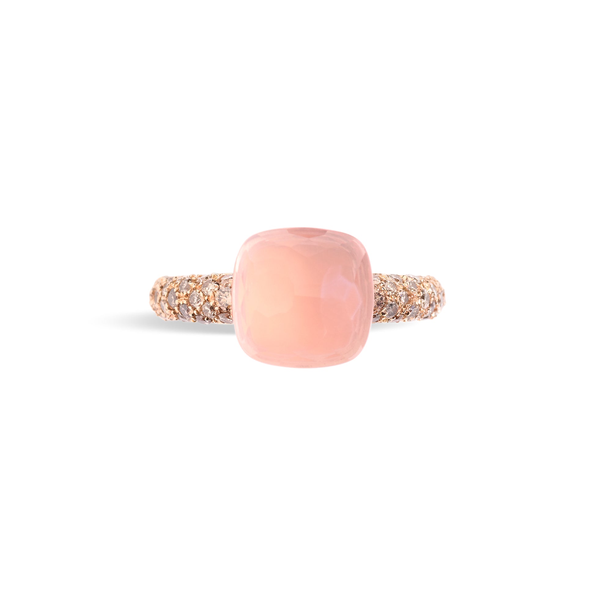 Nudo Rosenquarz Classic Ring, Bicolor-Gold • Edelsteine von Pomellato (PAC0040O7000BRCQR)