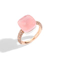 Nudo Rosenquarz Maxi Ring, Bicolor-Gold • Edelsteine von Pomellato (PAB4010O6000BRCQR)