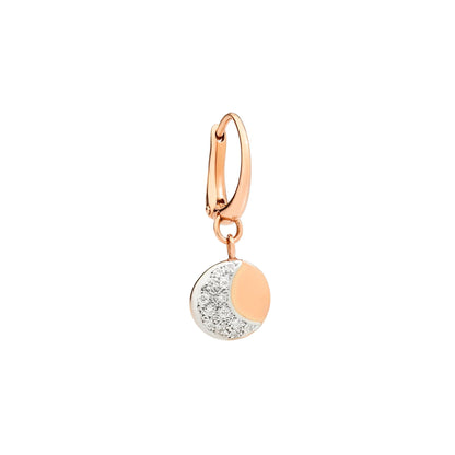 Ohrring Moon & Sun - Mond, Roségold • Diamant von DoDo (DHC2014-MOSUN-DB09R)