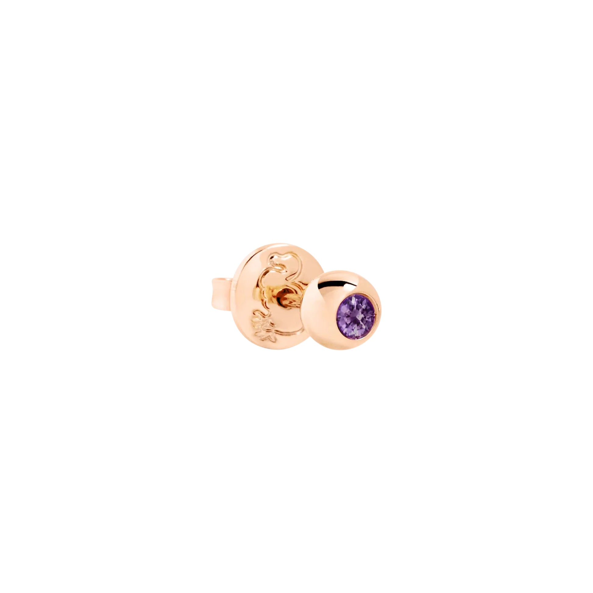 Ohrstecker Bollicine Roségold und Amethyst, Roségold • Amethyst von DoDo (DHC4001-BOLLI-IY09R)