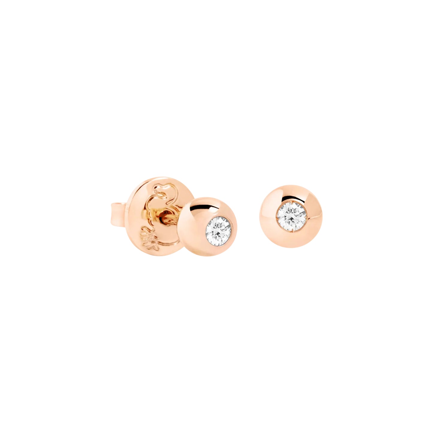 Ohrstecker Bollicine Roségold und Diamante, Roségold • Diamant von DoDo (DHC4002-BOLLI-DB09R)