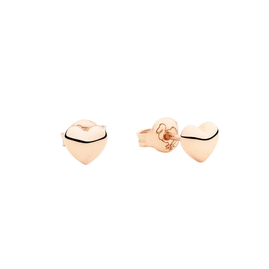 Ohrstecker Herz aus Roségold, Roségold von DoDo (DOC5001-HEART-0009R)