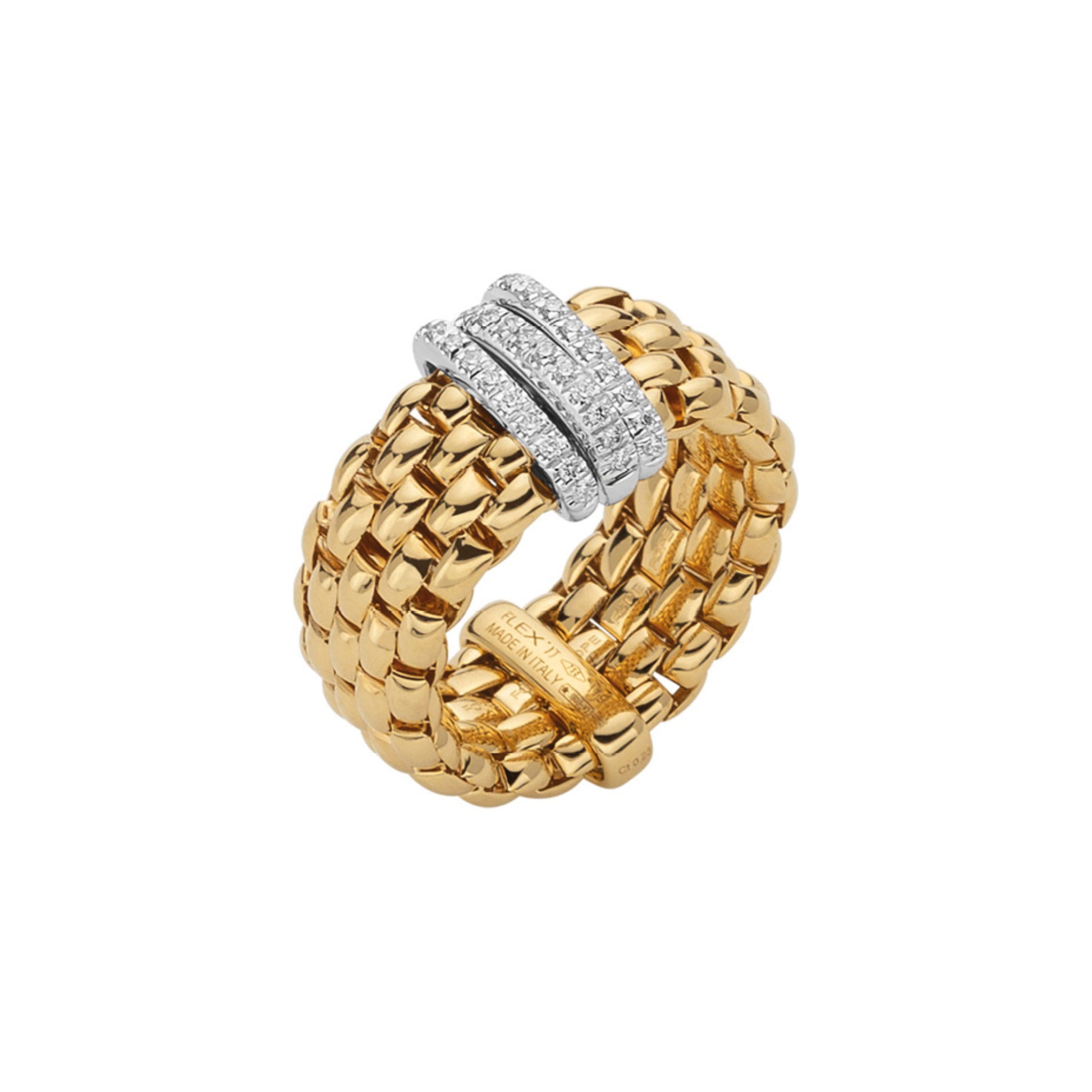 Panorama Flex'it Ring, Bicolor-Gold • Diamant von FOPE (58704AX_PB_G_BBB_00S)