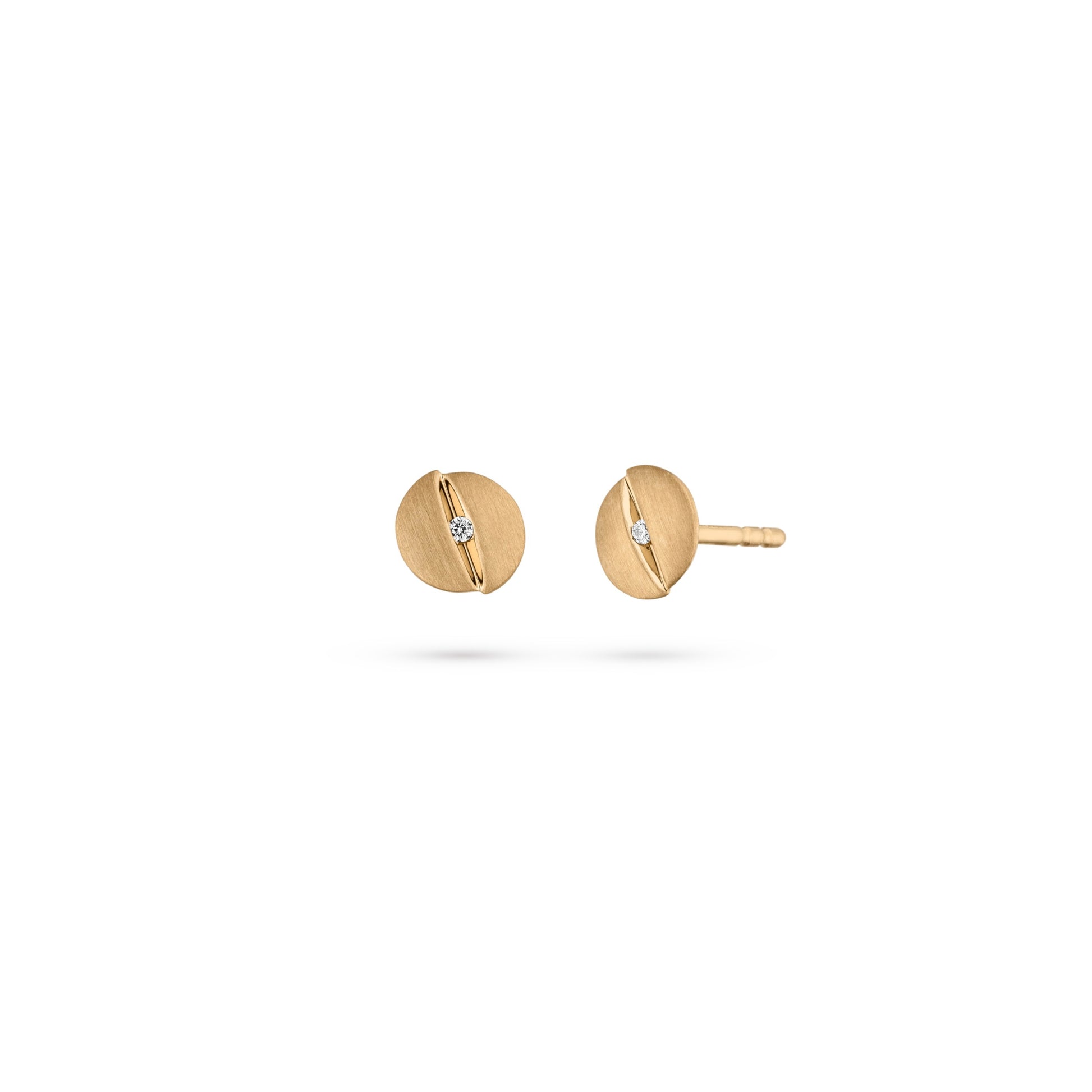 PATCHMATCH Ohrstecker, Gelbgold • Diamant von Schaffrath (117_U0000_004_GW)