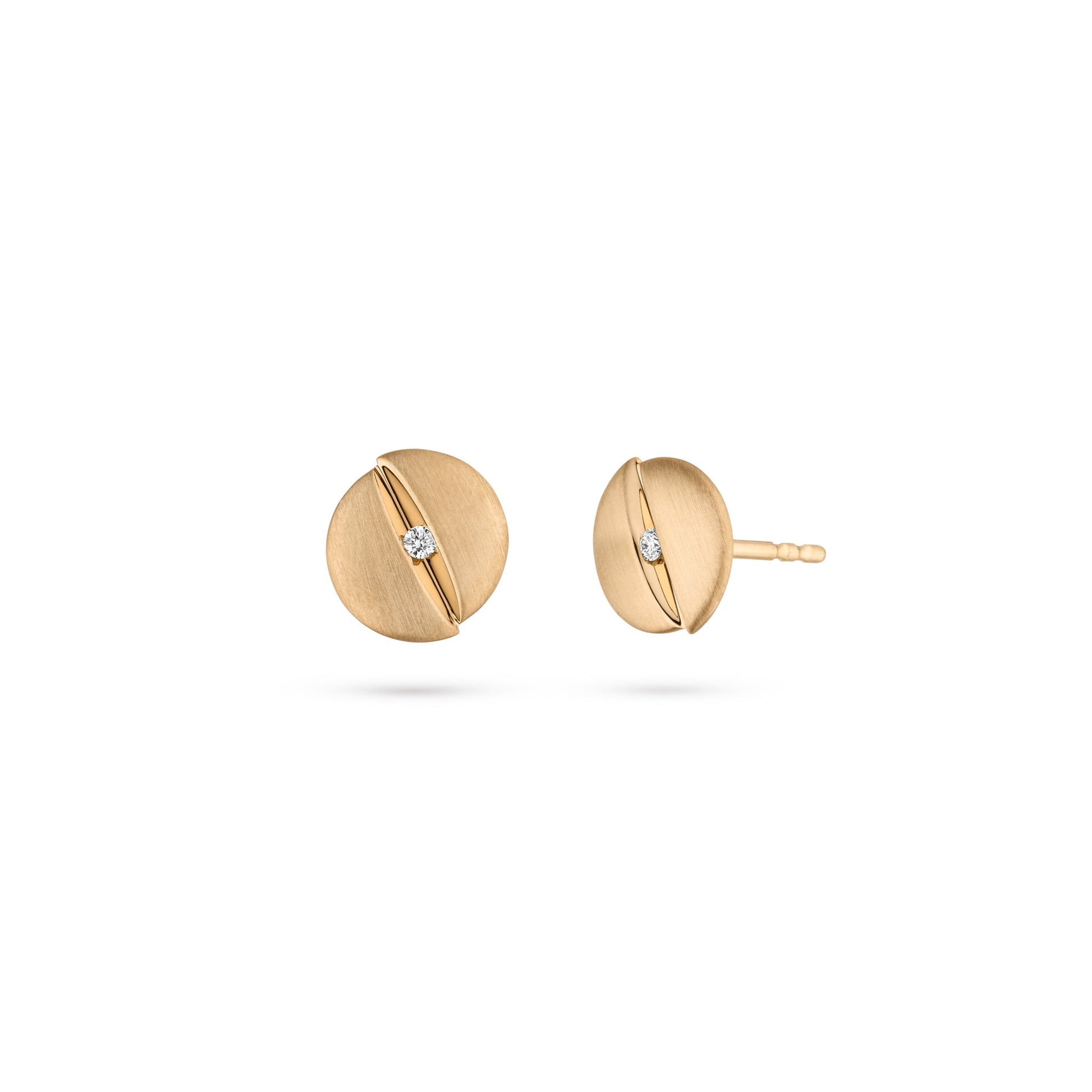PATCHMATCH Ohrstecker, Gelbgold • Diamant von Schaffrath (117_U0001_004_GW)