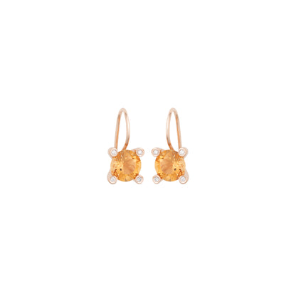 Phlox Ohrschmuck, Roségold • Diamant • Citrin von Bron (8OR4755CIBR)