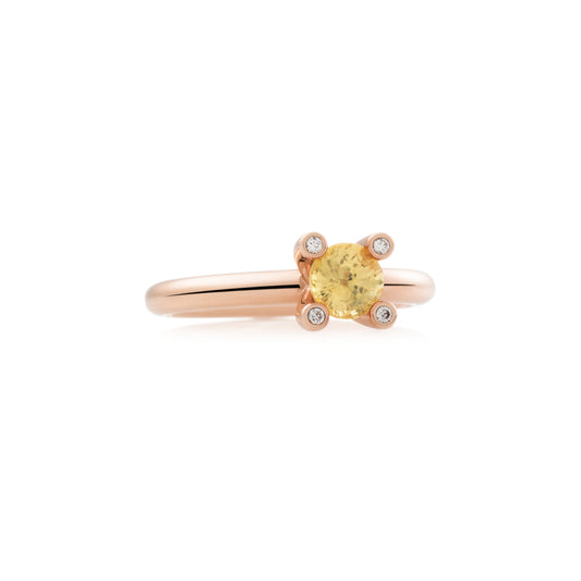 Phlox Ring, Roségold • Diamant • Citrin von Bron (8RR4715CIBR)