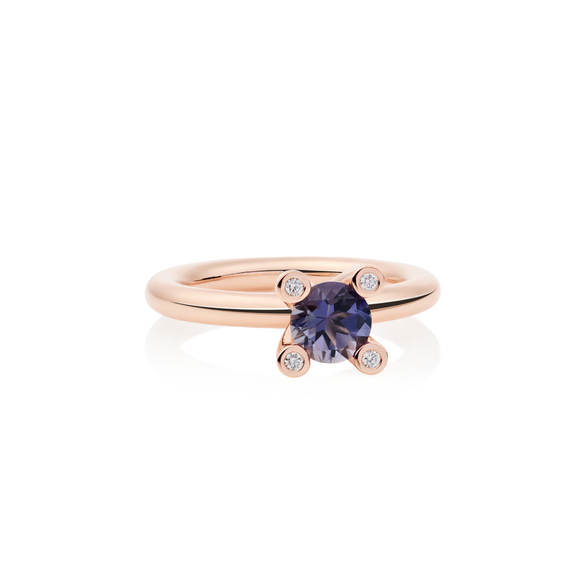 Phlox Ring, Roségold • Diamant • Iolith von Bron (8RR4715IOBR)