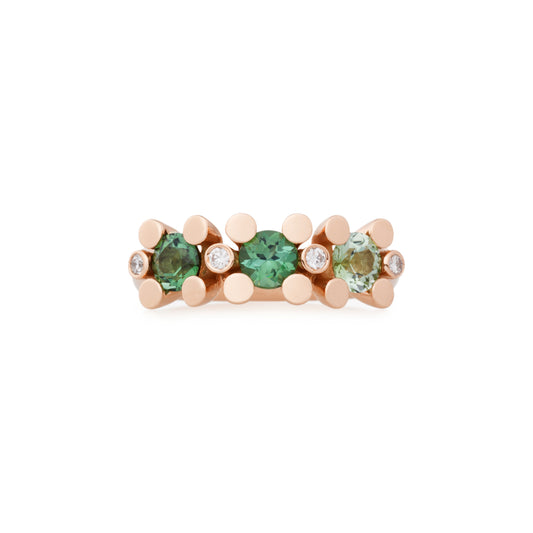 Phlox Ring, Roségold • Diamant • Tansanit • Turmalin von Bron (8RR4791GTBR)