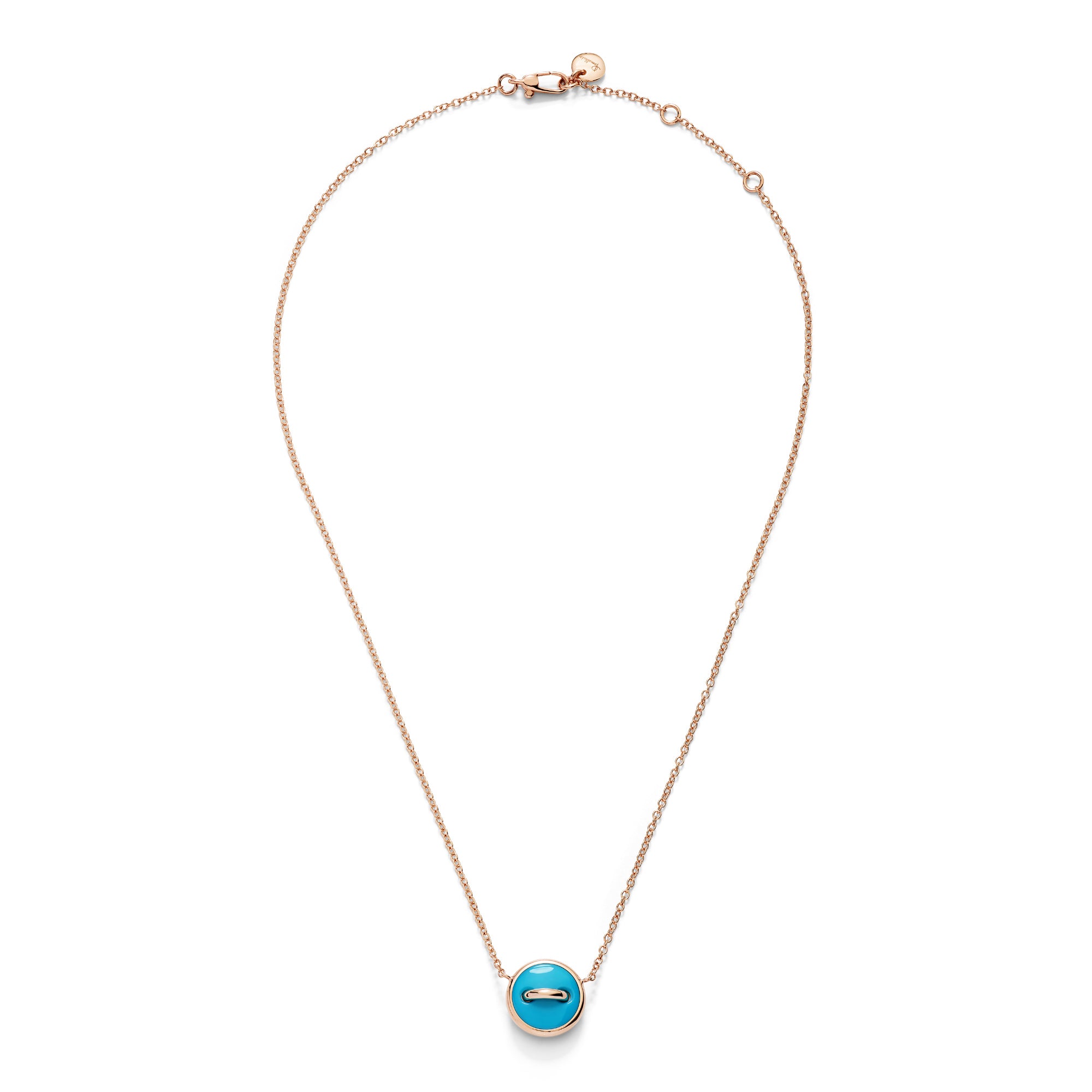 Pom Pom Dot Wendbare Halskette, Bicolor-Gold • Diamant • Türkis von Pomellato (PCC5031O7WHRDB0TU)