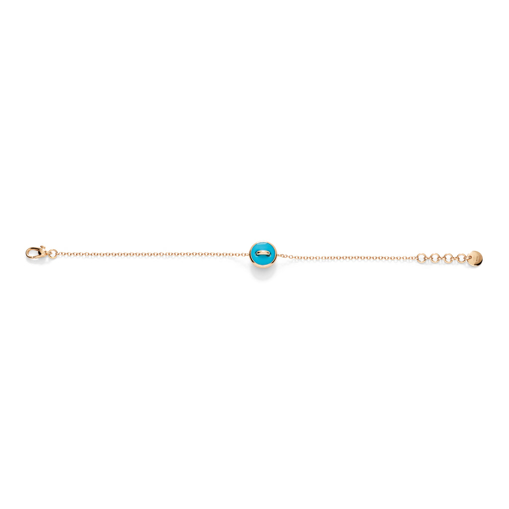 Pom Pom Dot Wendbares Armband, Bicolor-Gold • Diamant • Türkis von Pomellato (PBC5030O7WHRDB0TU)