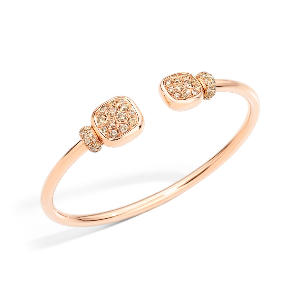 Pomellato Nudo Armreif (PBC2027O7000DBRTB) aus Roségold mit Diamant und Topas