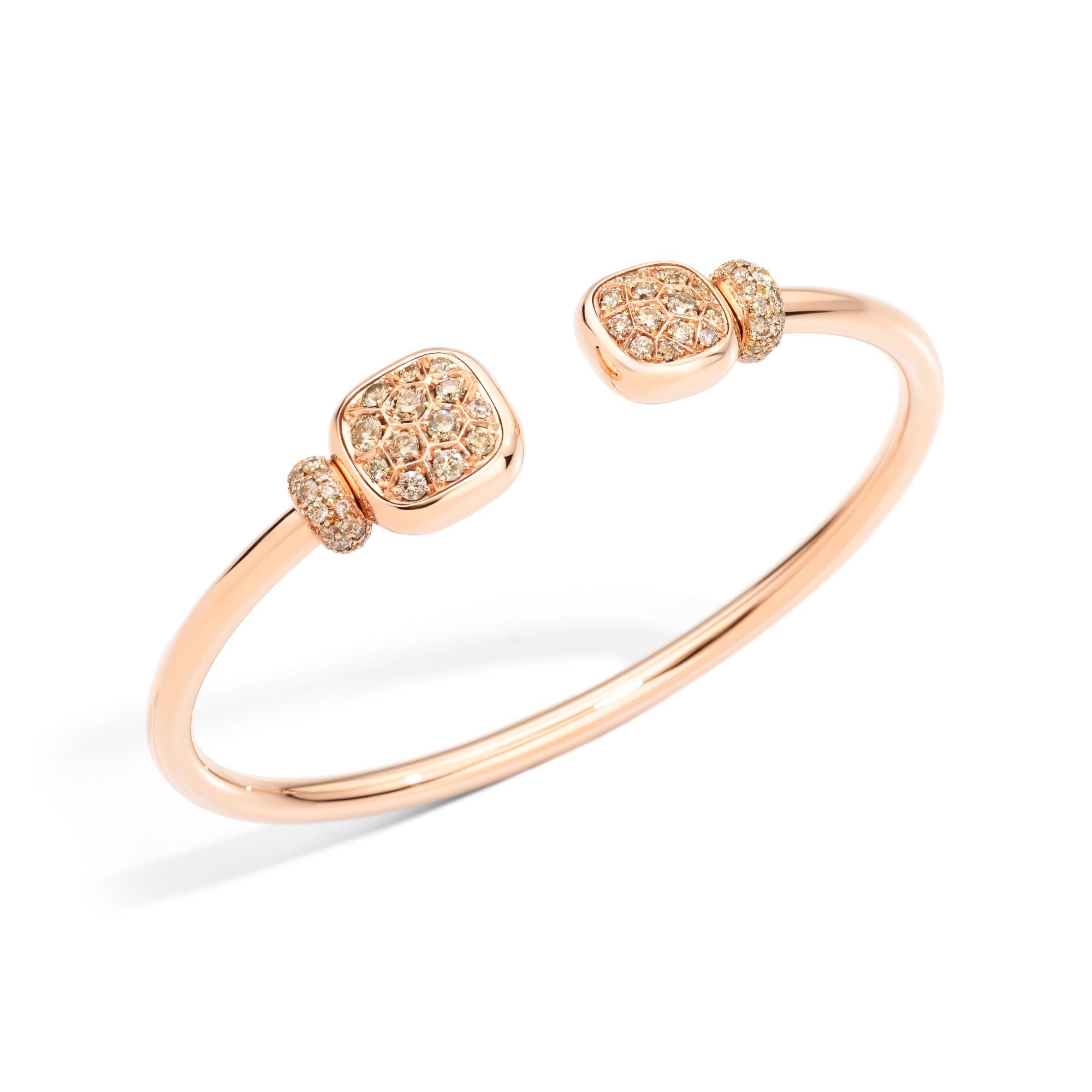 Pomellato Armreif Nudo (PBC2027O7000DBRTB) aus Roségold mit Diamant und Topas