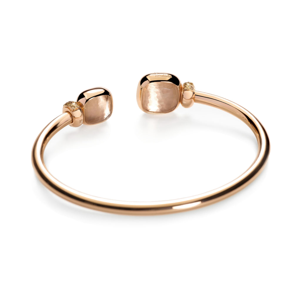 Pomellato Nudo Armreif (PBC2027O7000DBRTB) aus Roségold mit Diamant und Topas