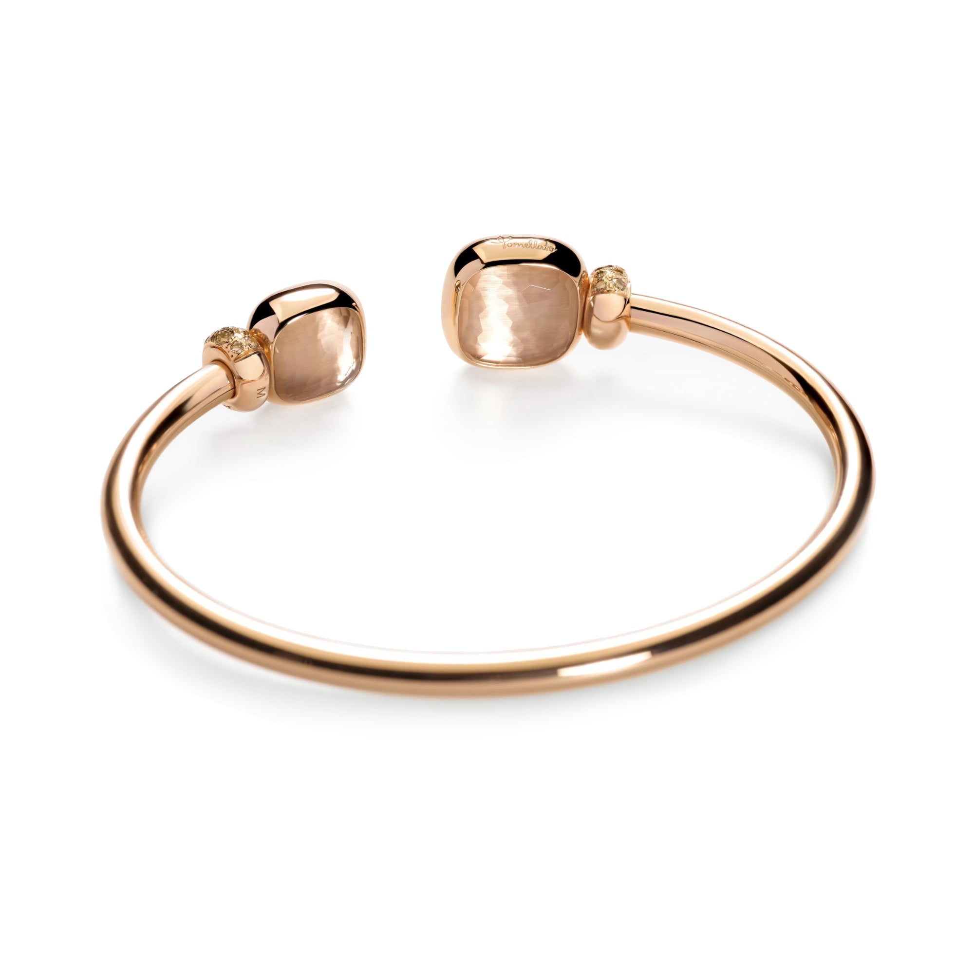 Pomellato Armreif Nudo (PBC2027O7000DBRTB) aus Roségold mit Diamant und Topas