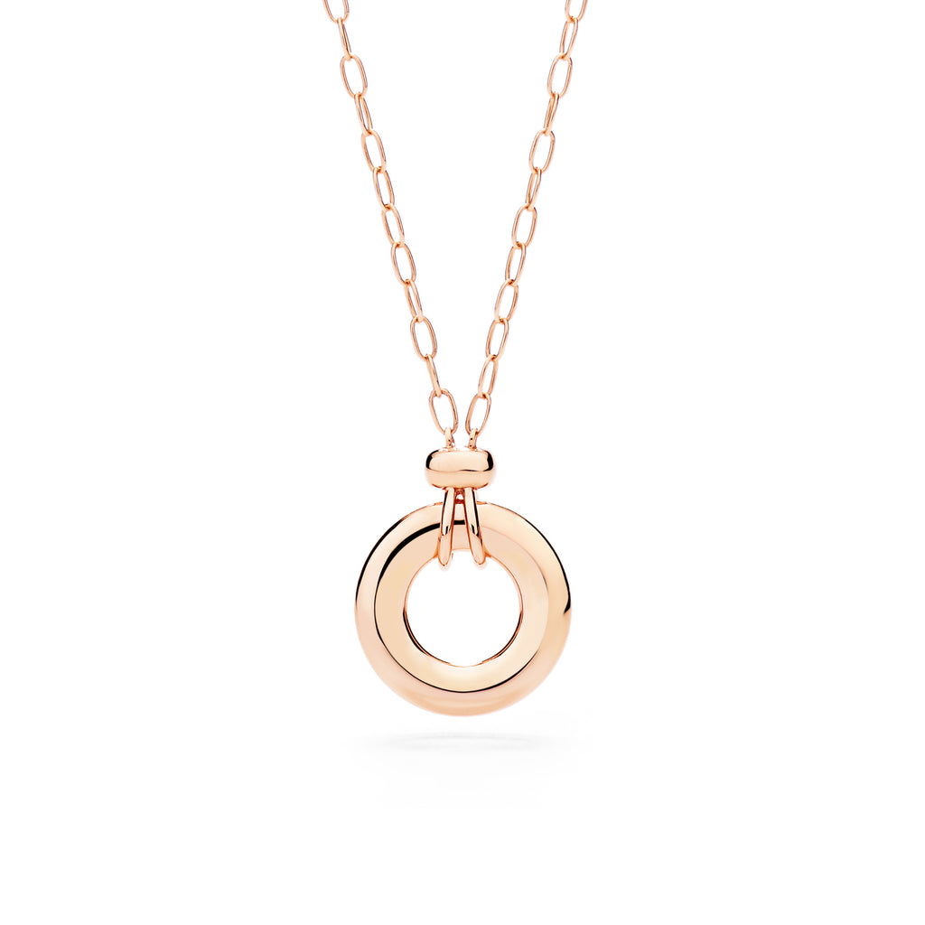 Pomellato Iconica Anhänger mit Halskette (PCC6040O7000DB000) aus Roségold mit Diamant