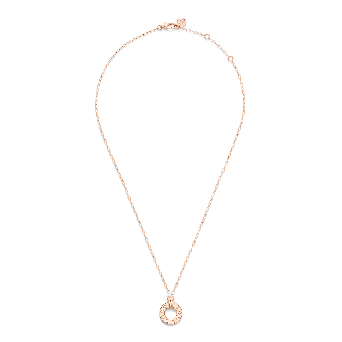 Pomellato Iconica Anhänger mit Halskette (PCC6040O7000DB000) aus Roségold mit Diamant
