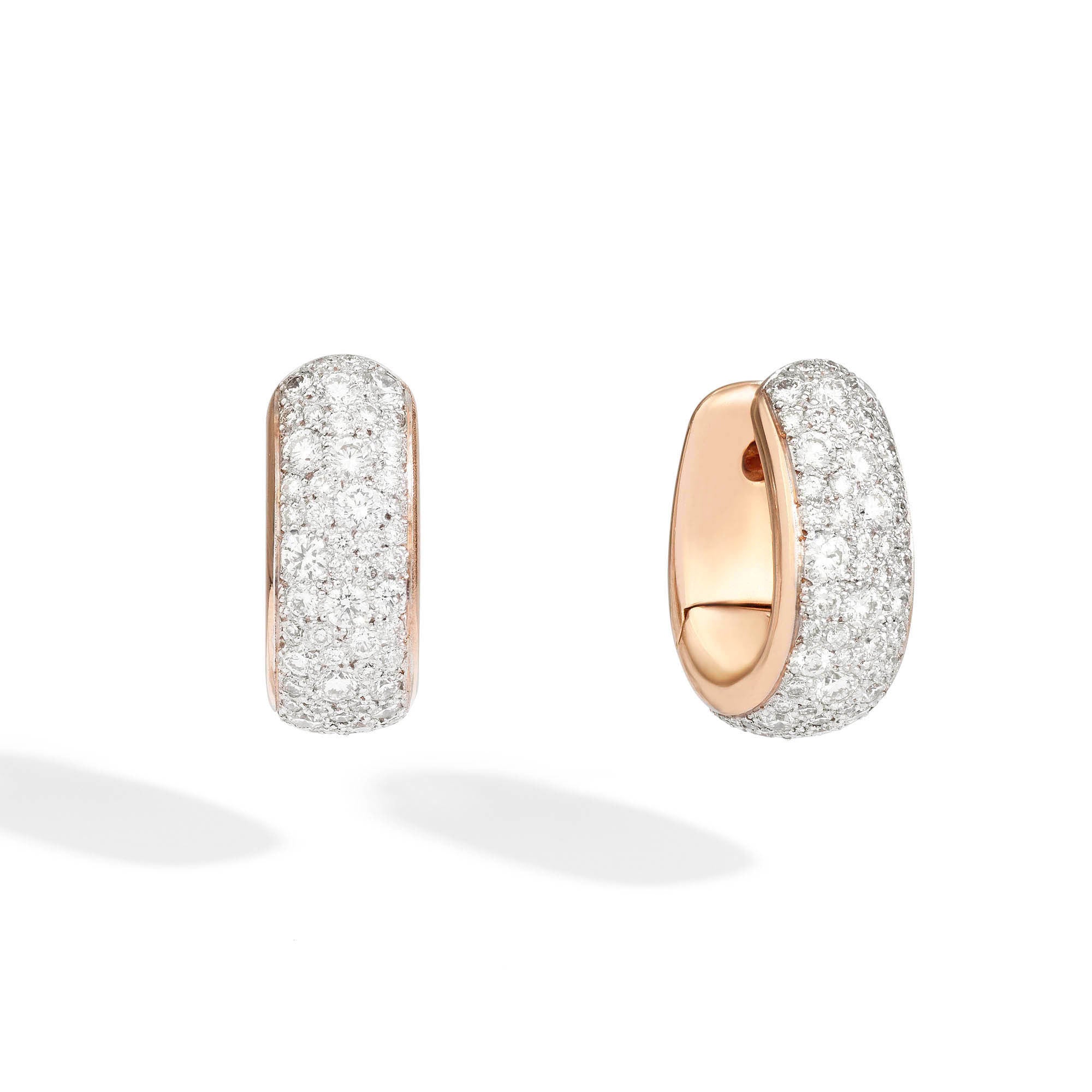 Pomellato Iconica Creolen (POB7122O7WHRDB000) aus Roségold mit Diamant