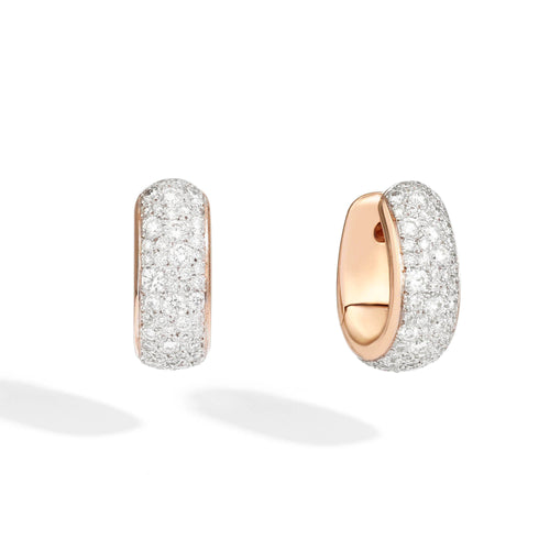 Pomellato Iconica Creolen (POB7122O7WHRDB000) aus Roségold mit Diamant