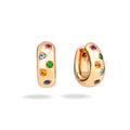 Pomellato Iconica Creolen (POC1002O7000000VA) aus Roségold mit Amethyst, Saphir, Spinell, Tansanit, Tsavorit und Turmalin