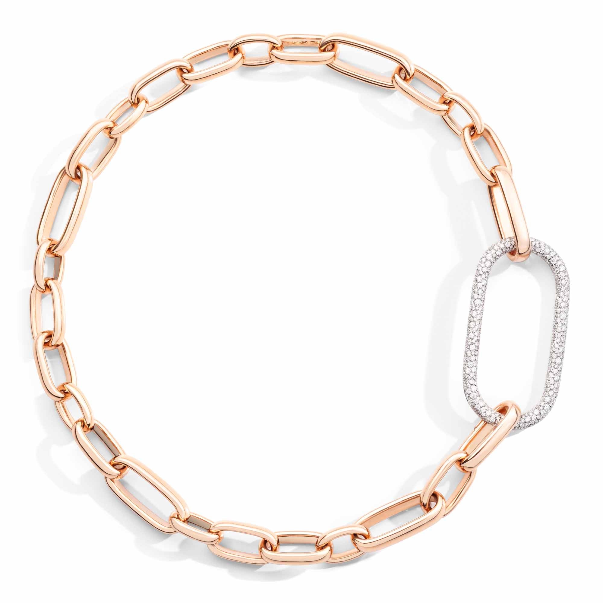 Pomellato Iconica Halskette (PCC2083O7WHRDB000) aus Roségold mit Diamant