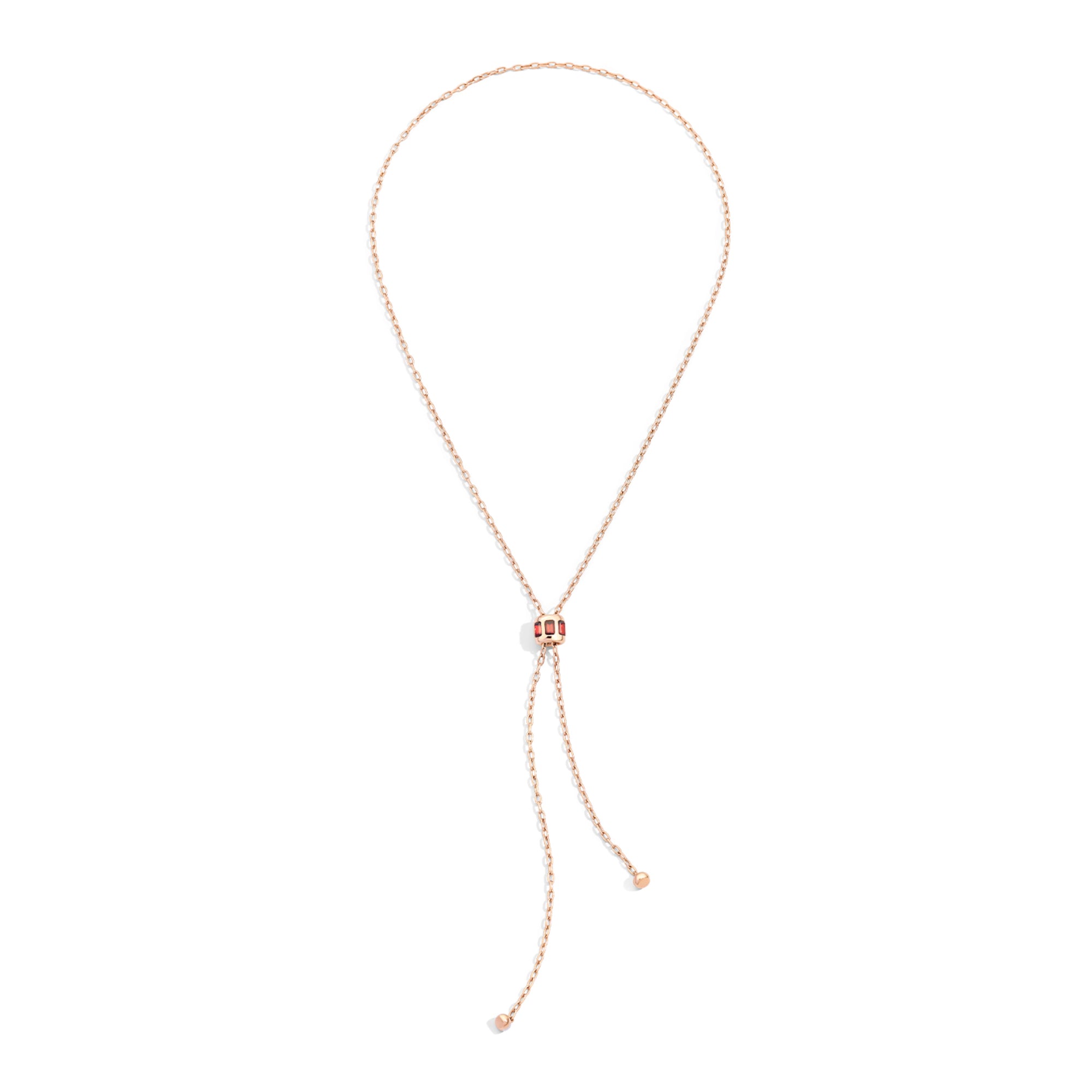 Pomellato Iconica Halskette (PCC3020O7000000GP) aus Roségold mit Granat