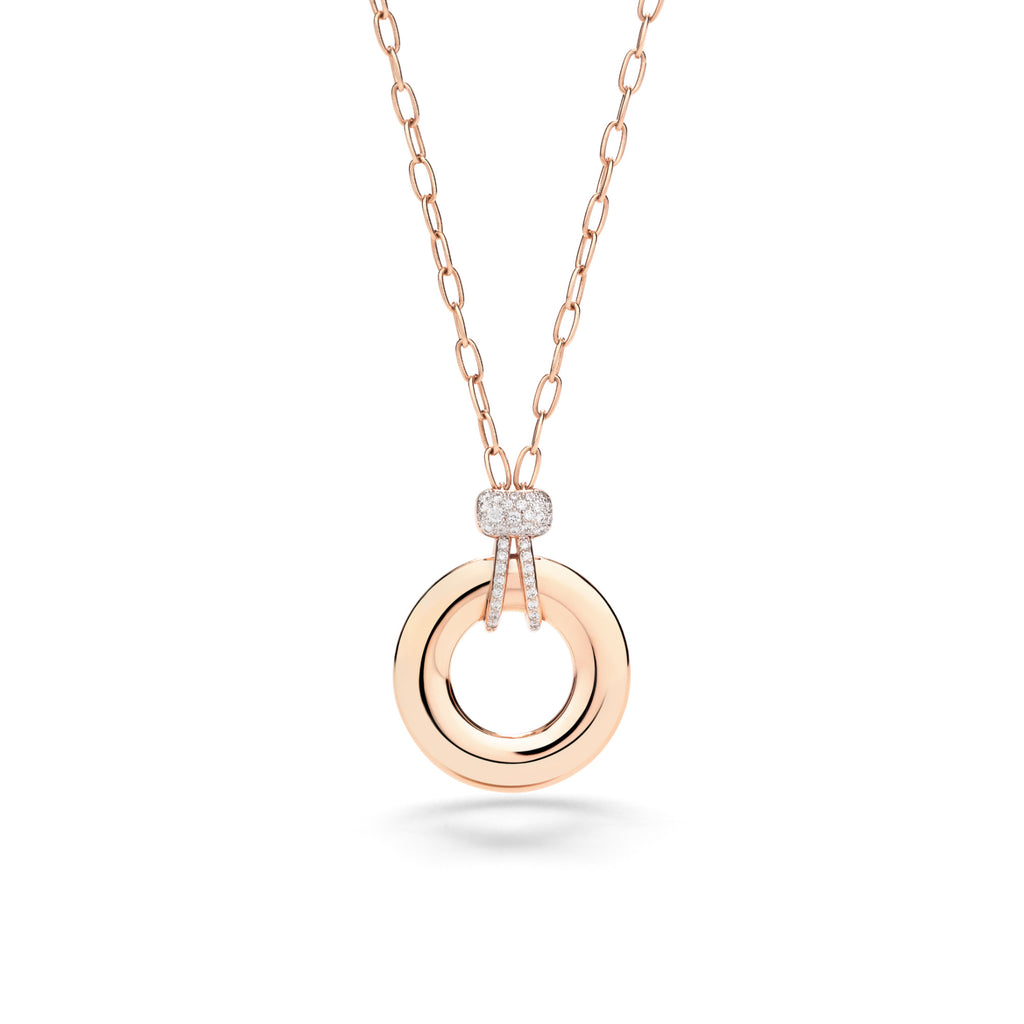 Pomellato Iconica Halskette (PCC4040O7WHRDB000) aus Roségold mit Diamant
