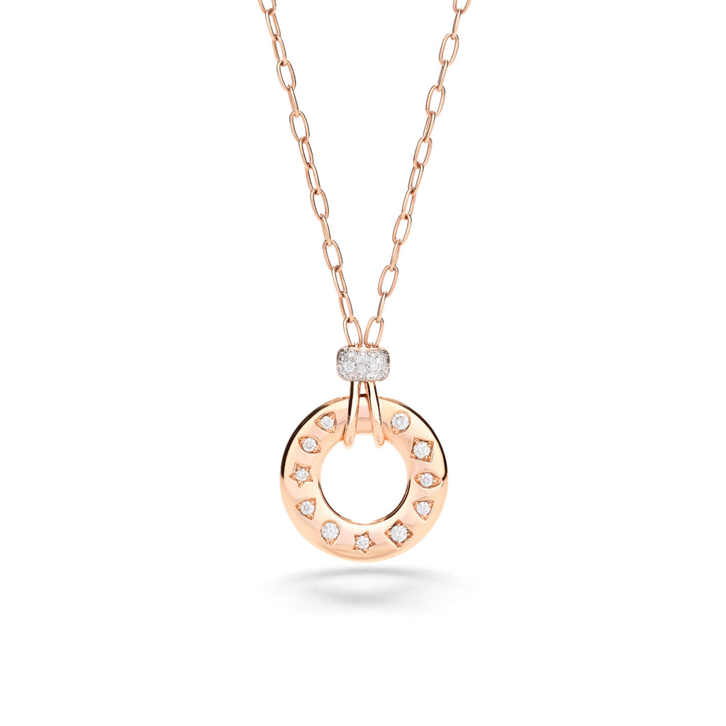Pomellato Iconica Halskette (PCC4041O7WHRDB000) aus Roségold mit Diamant