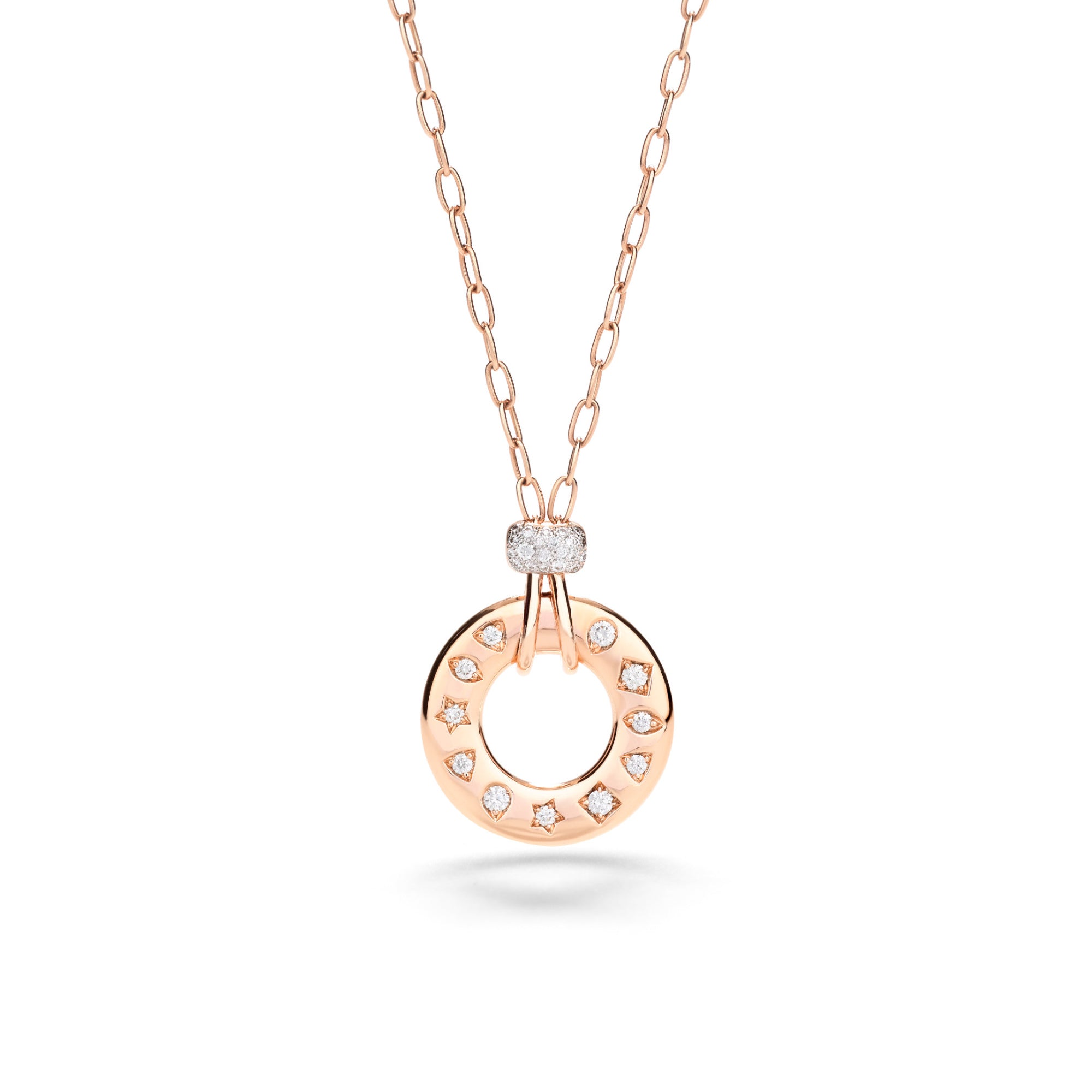 Pomellato Iconica Halskette (PCC4041O7WHRDB000) aus Roségold mit Diamant