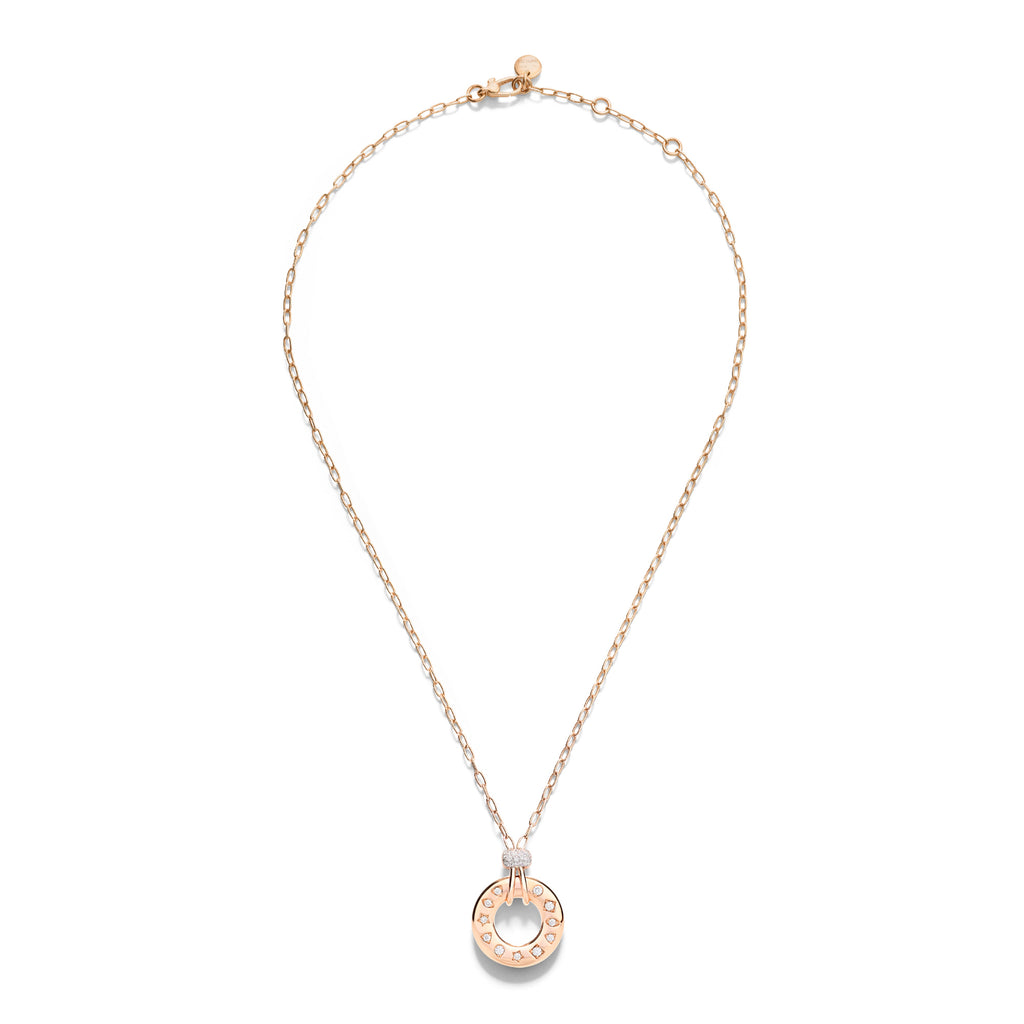 Pomellato Iconica Halskette (PCC4041O7WHRDB000) aus Roségold mit Diamant