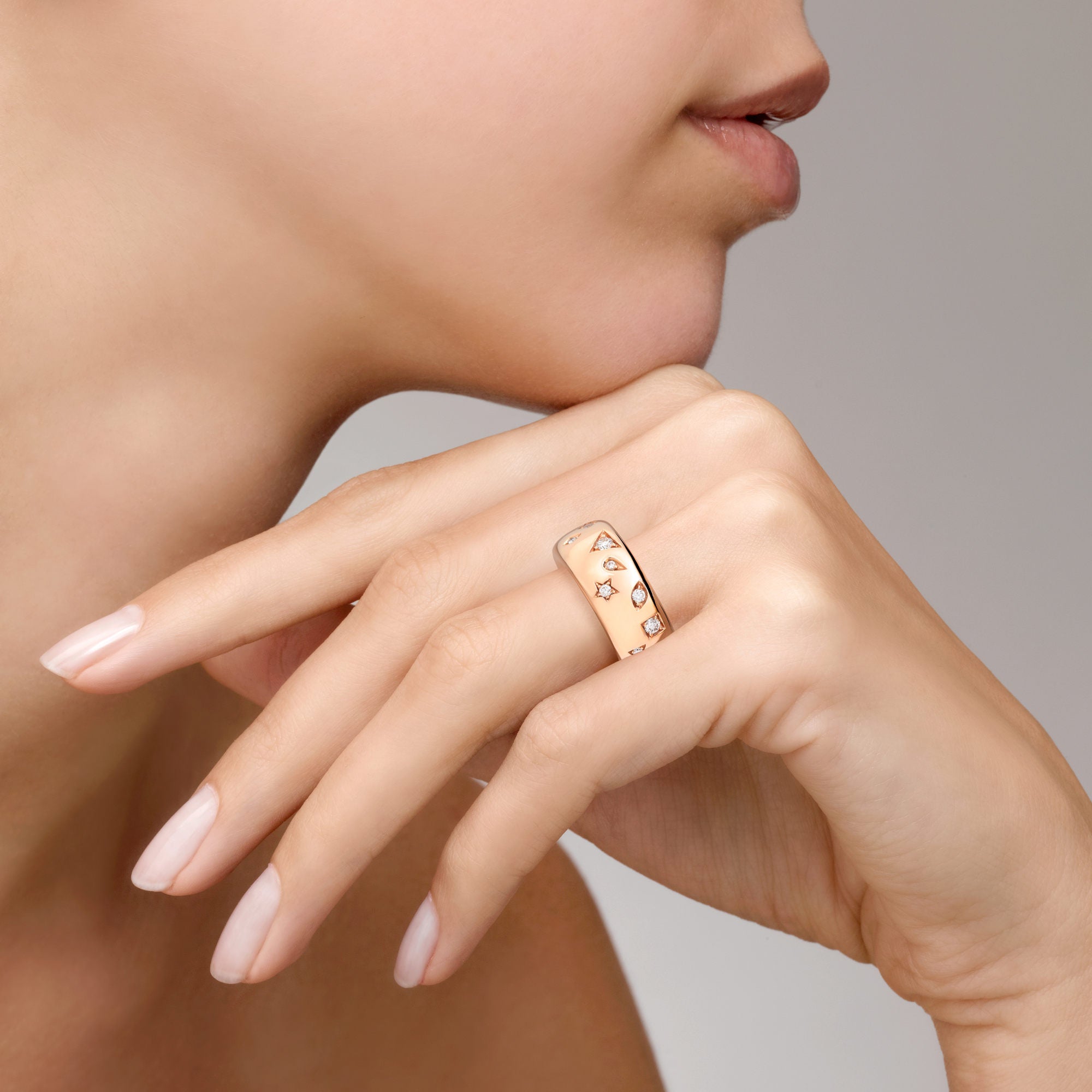 Pomellato Iconica Ring (PA91060O7000DB000) aus Roségold mit Diamant