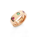 Pomellato Iconica Ring (PAC6040O7000000VA) aus Roségold mit Amethyst, Rubin und Tsavorit