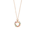 Pomellato Iconica Wendbare Halskette mit Anhänger (PCC5041O7000000VA) aus Roségold mit Amethyst, Rubin, Saphir, Smaragd und Tsavorit
