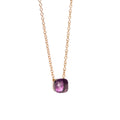 Pomellato Nudo Petit Halskette mit Anhänger (PCB6010O6000000OI) aus Bicolor-Gold mit Amethyst