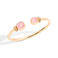 Pomellato Nudo Armreif (PBC1006O7000BRQRC) aus Roségold mit Diamant und Rosenquarz