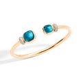 Pomellato Nudo Armreif (PBC1006O7WHRDB0TL) aus Roségold mit Blautopas und Diamant