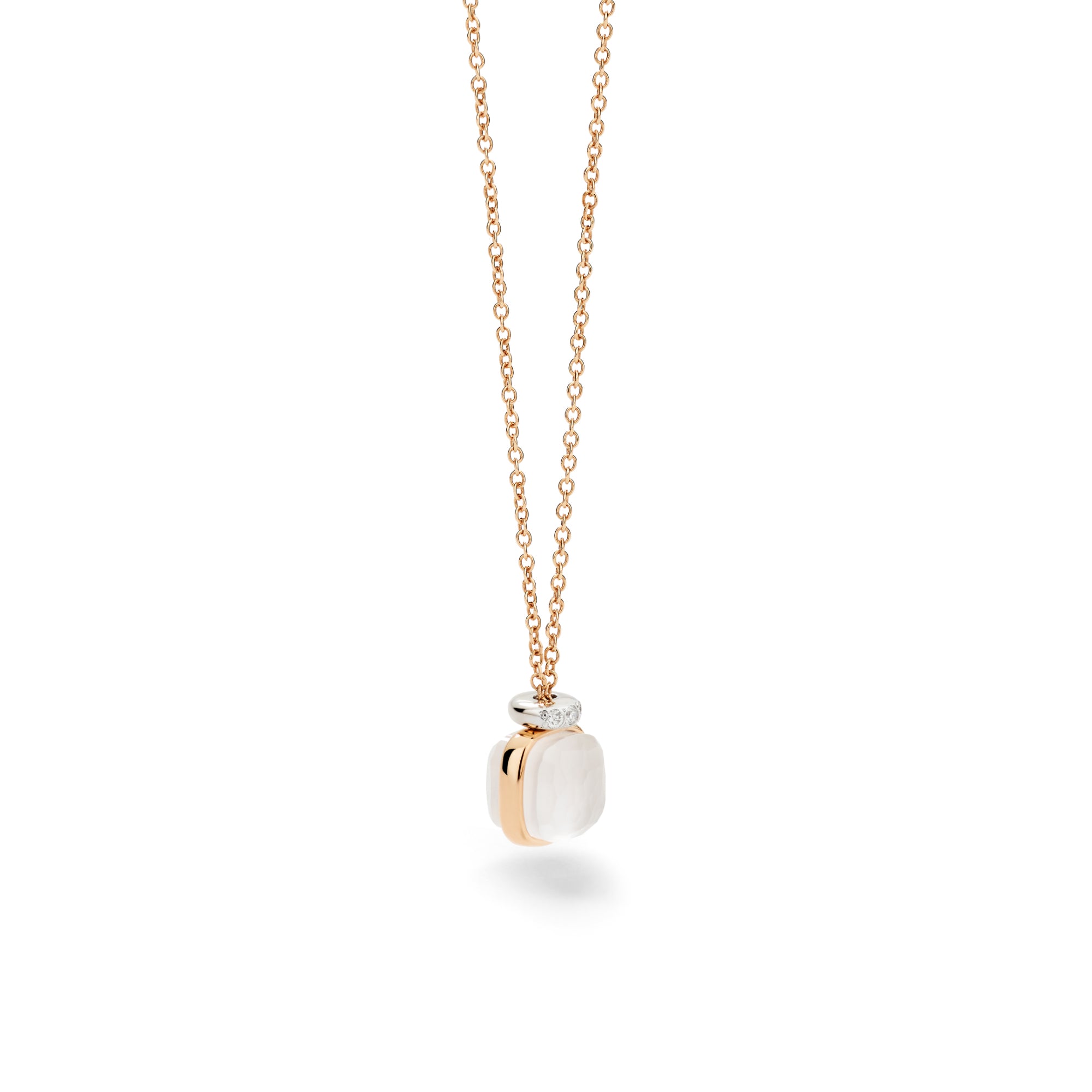 Pomellato Nudo Halskette mit Anhänger (PCC5020O6WHRDBQLT) aus Bicolor-Gold mit Diamant