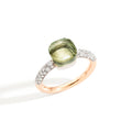 Pomellato Nudo kleiner Ring (PAB7040O6WHRDB0PA) aus Bicolor-Gold mit Diamant und Prasiolith