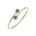 Pomellato Nudo Mini Armreif (PBC5020O6WHRDB0TL) aus Bicolor-Gold mit Diamant und Topas