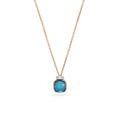 Pomellato Nudo Mini Halskette mit Anhänger (PCC5020O6WHRDB0TL) aus Bicolor-Gold mit Diamant und Topas